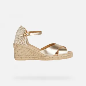Gold women's sandals Geox Gelsa Low - Women's