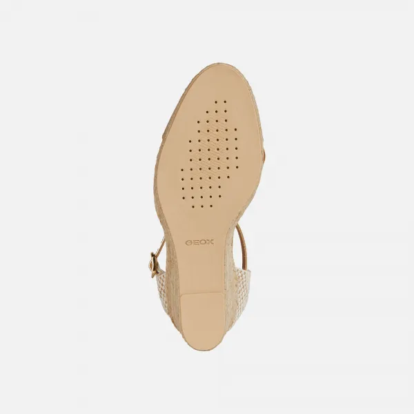 Gold women's sandals Geox Gelsa Low - Women's