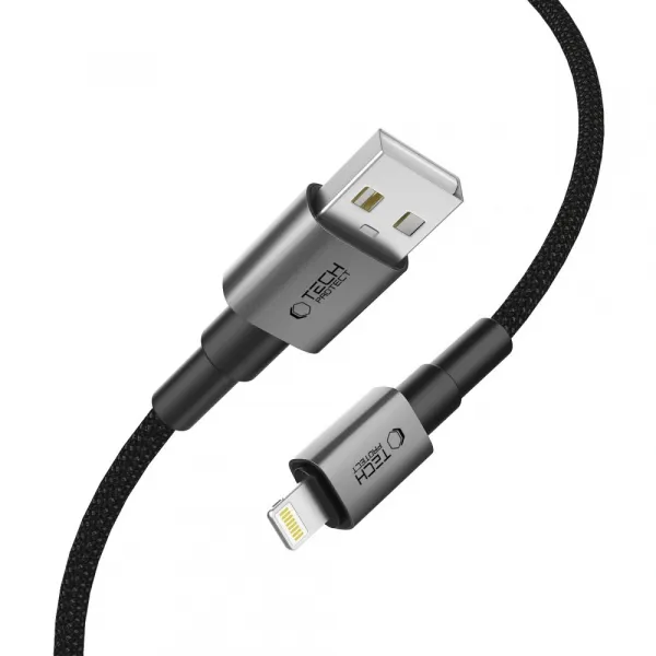 Tech-Protect Ultraboost DNA kábel USB / Lightning 12W / 2.4A 25cm, sivý