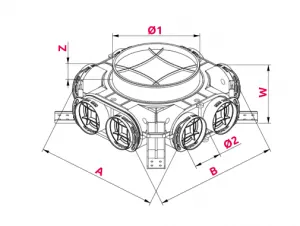 Prodmax | Rozdeľovací box s 8 vývodmi 8×75 mm/160 mm PLAST VCB160-8