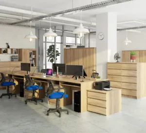 Ak furniture Volně stojící psací stůl CLP 135 cm dub sonoma