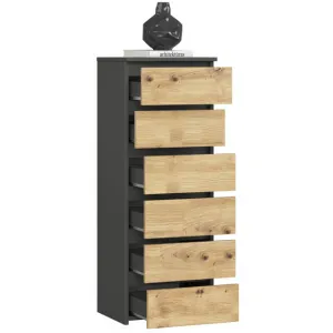 Ak furniture Komoda CL6 40 cm grafitově šedá/dub artisan