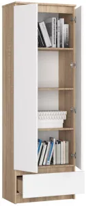 Uzavretý regál R60 2D 1SZ CLP dub sonoma / biely