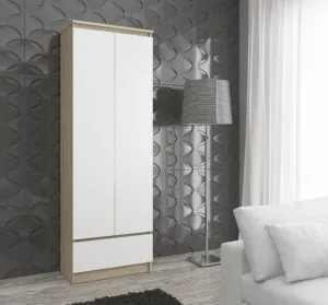 Uzavretý regál R60 2D 1SZ CLP dub sonoma / biely