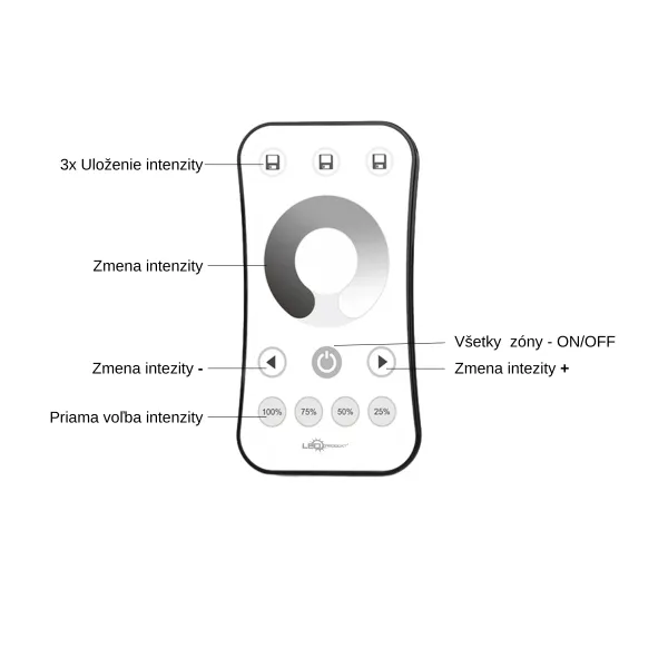 LEDprodukt LED ovládač RF10 1 okruh
