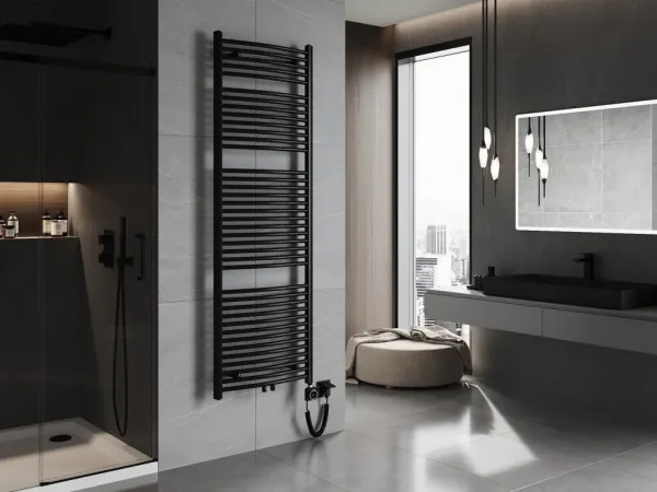 MEXEN/S - Ares radiátor + vykurovacia tyč 1800 x 600 mm, 1200 W, čierna W102-1800-600-6120-70