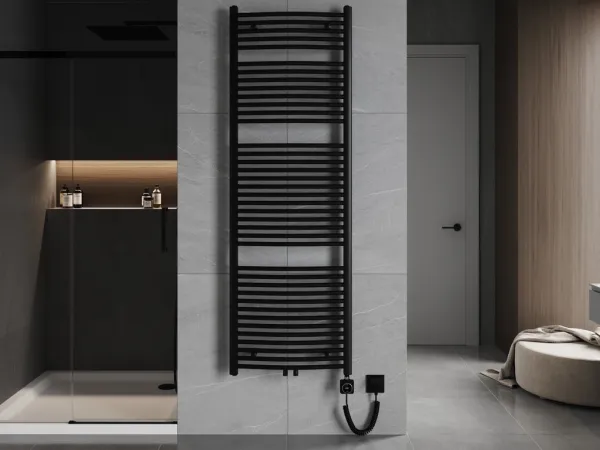 MEXEN/S - Ares radiátor + vykurovacia tyč 1800 x 600 mm, 1200 W, čierna W102-1800-600-6120-70
