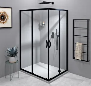GELCO - SIGMA SIMPLY BLACK sprchové dvere posuvné pre rohový vstup 1100 číre sklo GS2111B