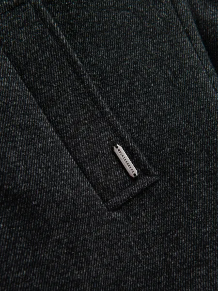 Ombre Men's short double-breasted wool coat - graphite