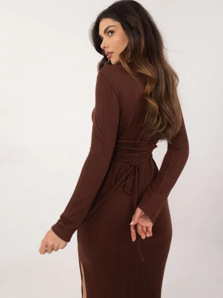 Dress-LK-SK-509820.67-dark brown