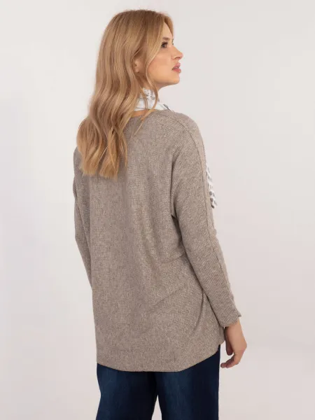 Blouse-DHJ-BZ-19226.91-dark beige