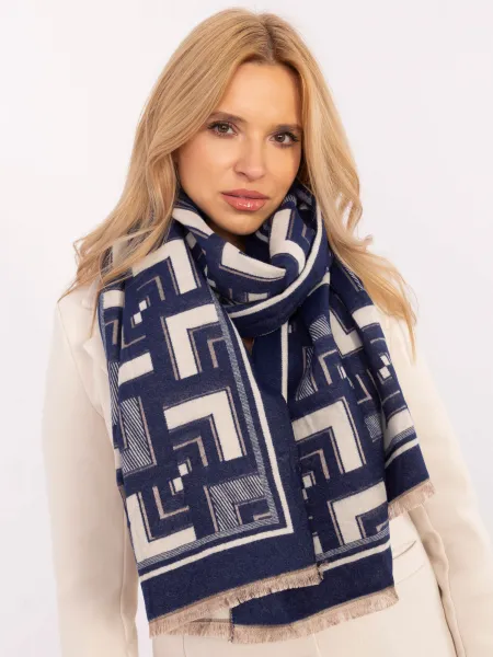 Scarf-AT-SZ-23158.32-white-navy blue
