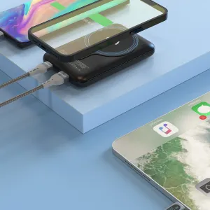 Dudao TGK1 PowerBanka s bezdrôtovou nabíjačkou 15W 10000mAh, modrá (TGK1-Dark blue)