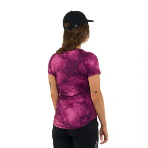 HORSEFEATHERS Dámsky bike dres Deco - blackberry camo PINK velikost XS