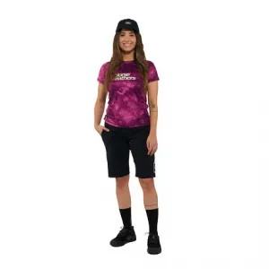 HORSEFEATHERS Dámsky bike dres Deco - blackberry camo PINK velikost XS