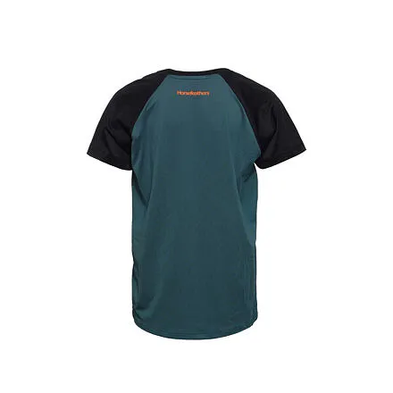 HORSEFEATHERS Detský bike dres Spike - petrol/black BLUE velikost M