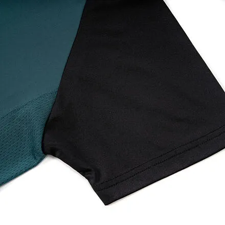 HORSEFEATHERS Detský bike dres Spike - petrol/black BLUE velikost M