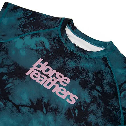HORSEFEATHERS Dámsky bike dres Deco - petrol camo BLUE velikost M