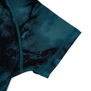 HORSEFEATHERS Dámsky bike dres Deco - petrol camo BLUE velikost M