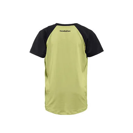 HORSEFEATHERS Detský bike dres Spike - nile/black GREEN velikost M