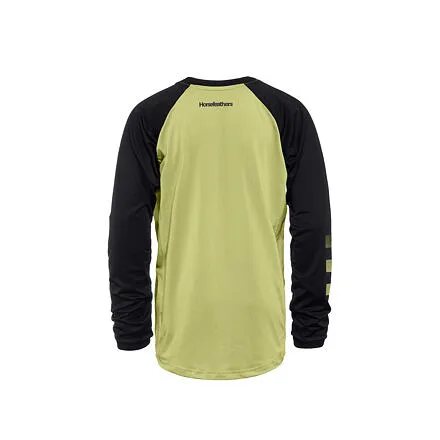HORSEFEATHERS Detský bike dres Spike LS - nile/black GREEN velikost XL