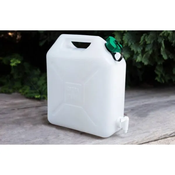 EDA JERRYCAN 10L + TAP Kanister s kohútikom, biela, veľkosť