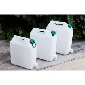 EDA JERRYCAN 10L + TAP Kanister s kohútikom, biela, veľkosť