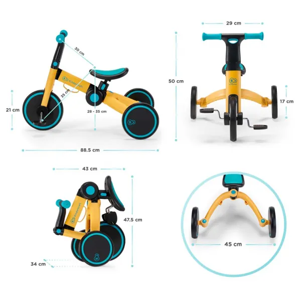 KINDERKRAFT Trojkolka 4TRIKE primrose yellow