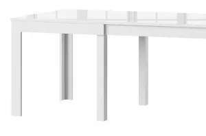 Szynaka Jedálenský rozkladací stôl Wenus 160/300 cm biely lesk