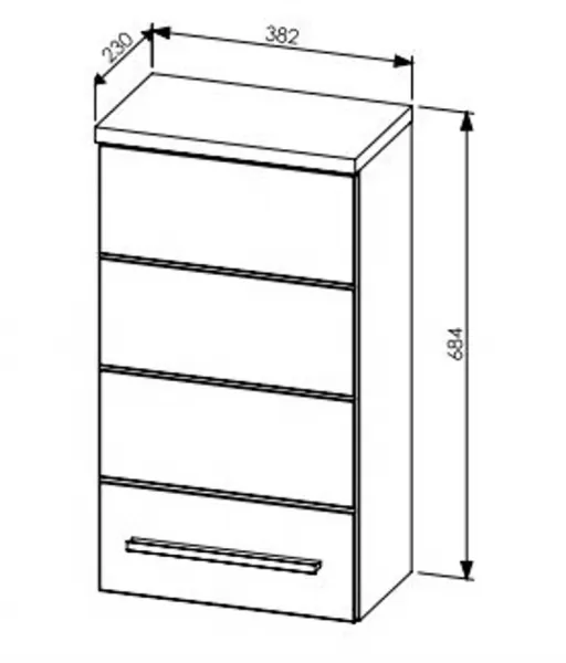 Szynaka Závesná kúpeľňová skrinka Swing II 71 38 cm čierna/dub Artisan