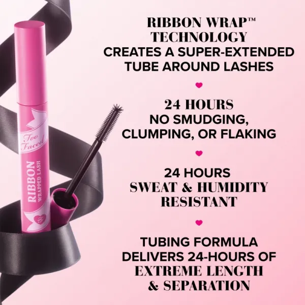 Too Faced Ribbon Wrapped Lash Extreme Lenght Mascara predlžujúca riasenka pre objem a natočenie mihalnic 8 ml