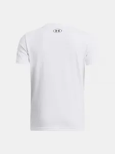 Under Armour SPORTSTYLE Chlapčenské tričko, biela, veľkosť
