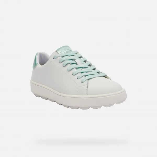 White women's sneakers Geox Spherica ECUB-1 - Women's