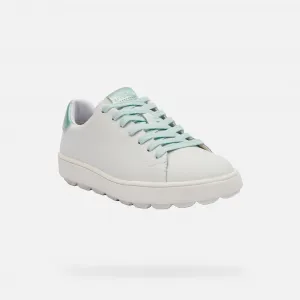 White women's sneakers Geox Spherica ECUB-1 - Women's