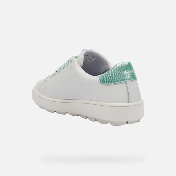 White women's sneakers Geox Spherica ECUB-1 - Women's