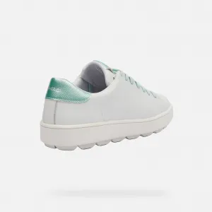 White women's sneakers Geox Spherica ECUB-1 - Women's