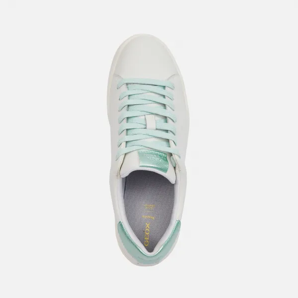 White women's sneakers Geox Spherica ECUB-1 - Women's
