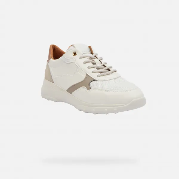 White women's sneakers Geox Alleniee - Women's