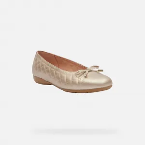 Gold women's ballet flats Geox Annytah - Women's