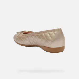Gold women's ballet flats Geox Annytah - Women's