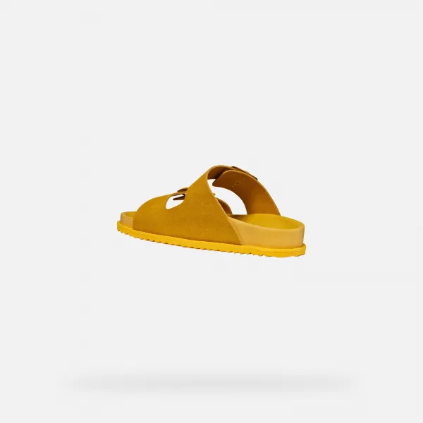 Yellow women's slippers Geox Sandybett - Women's