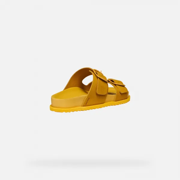 Yellow women's slippers Geox Sandybett - Women's