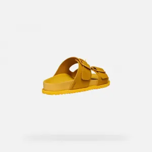 Yellow women's slippers Geox Sandybett - Women's