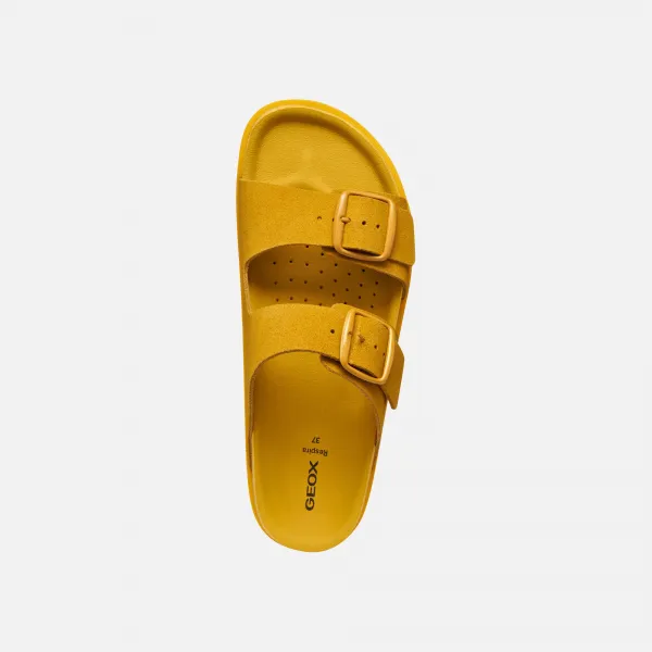 Yellow women's slippers Geox Sandybett - Women's