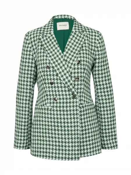 Green Women's Patterned Blazer ORSAY - Women's