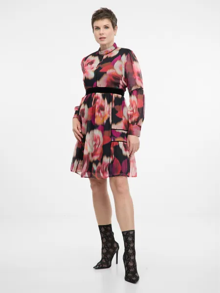 Red Patterned Women's Knee-Length Dress ORSAY - Women's