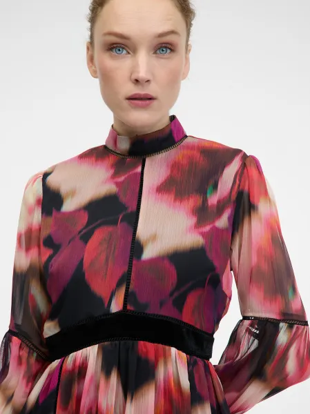 Red Patterned Women's Knee-Length Dress ORSAY - Women's