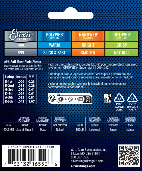 Elixir Optiweb Super Light 3-Pack