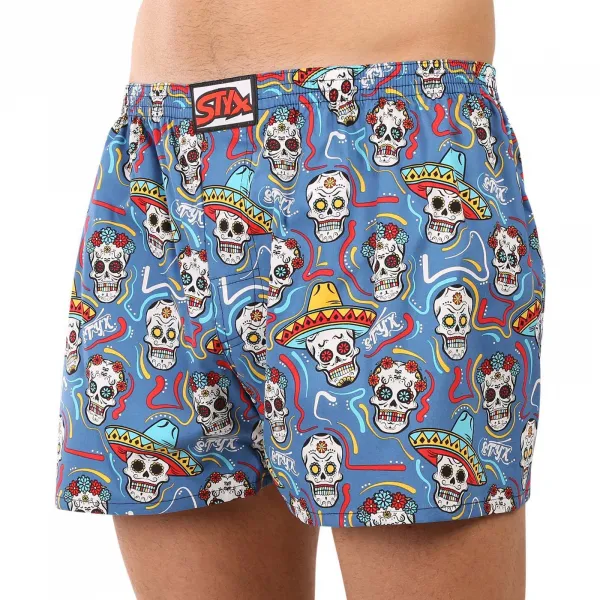 Pánske trenírky Styx art klasická guma nadrozmer lebky (E1856) 4XL