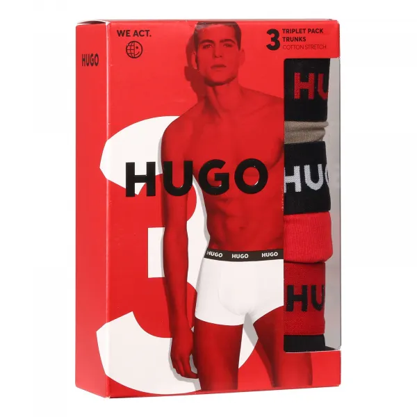3PACK pánske boxerky HUGO viacfarebné (50532611 979) S, trenky